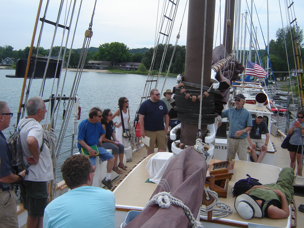 Students on the M/Y Inland Seas